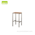 Conjunto de mesa de barras de estructura de acero inoxidable